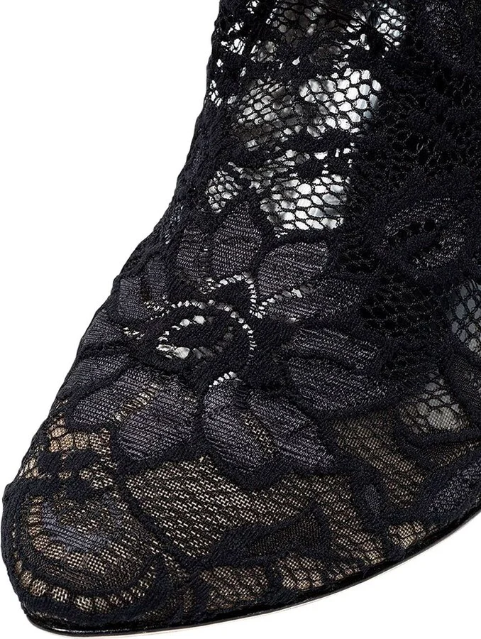 Dolce & Gabbana Lace Ankle Boot Shoes - Image 5