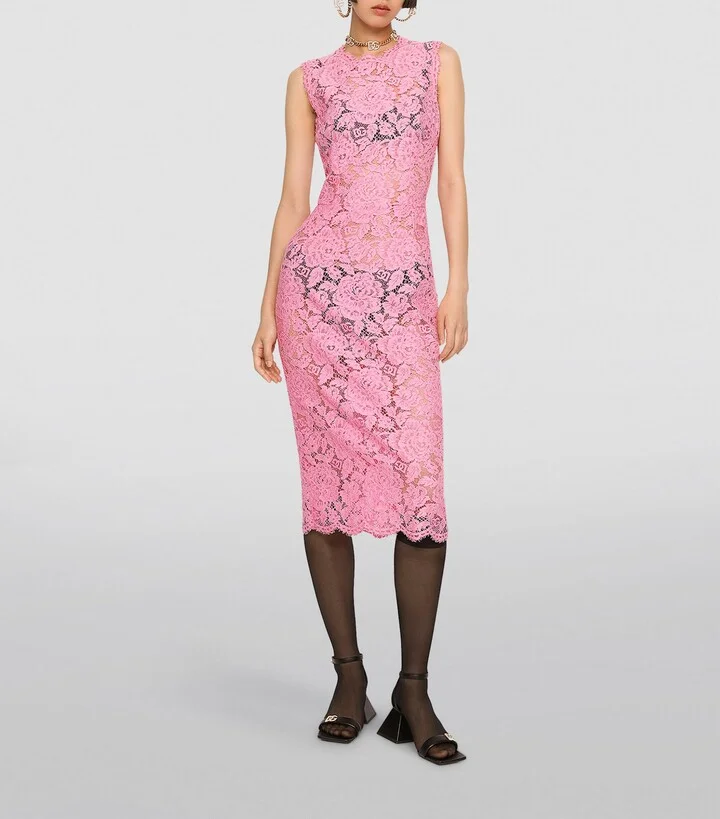 Dolce & Gabbana Lace Midi Dress - Image 3