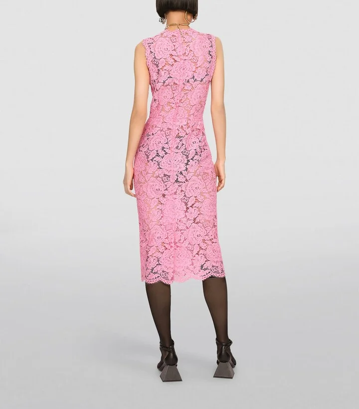 Dolce & Gabbana Lace Midi Dress - Image 4