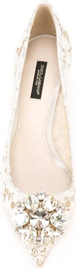 Dolce & Gabbana Lace Rainbow Pumps With 60Mm Brooch - Image 4