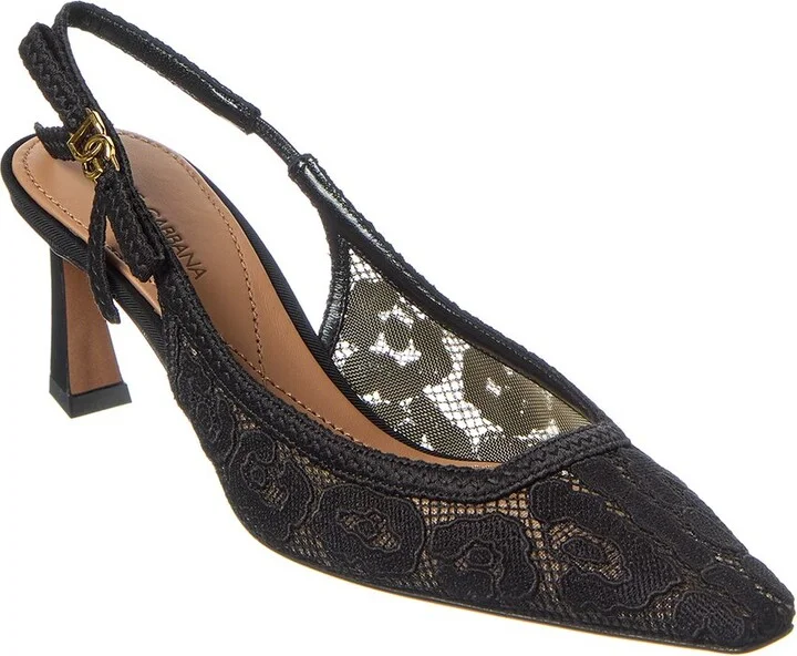 Dolce & Gabbana Lace Slingback Pump