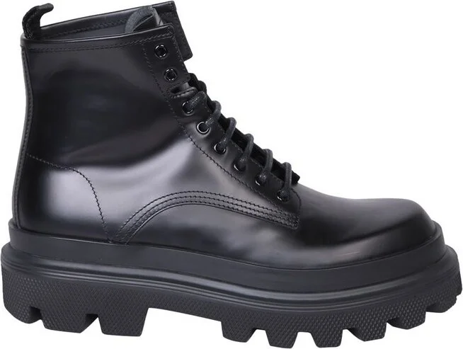 Dolce & Gabbana Lace-Up Chunky Boots
