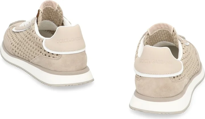 Dolce & Gabbana Leather And Fabric Low-Top Sneakers - Image 4