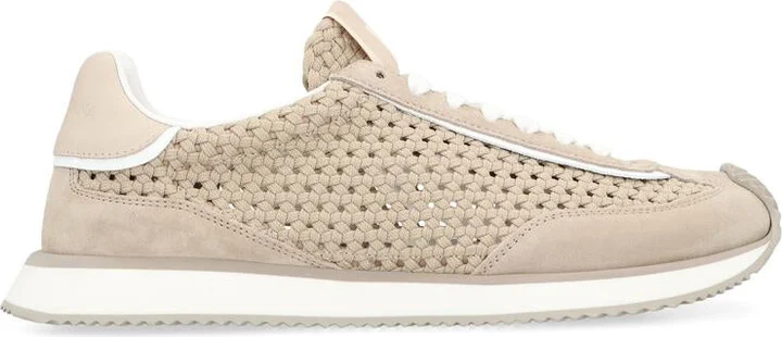 Dolce & Gabbana Leather And Fabric Low-Top Sneakers