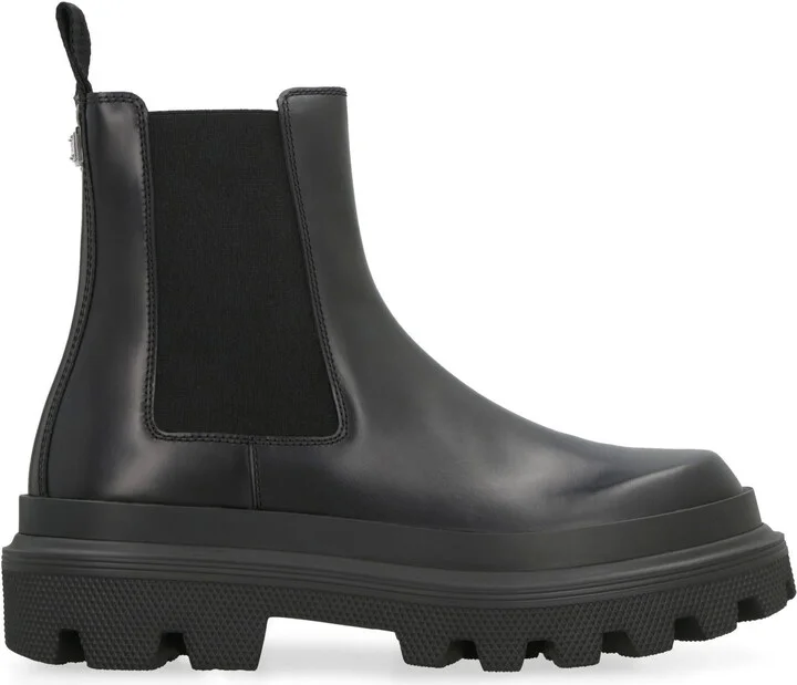 Dolce & Gabbana Leather Chelsea Boots - Image 2