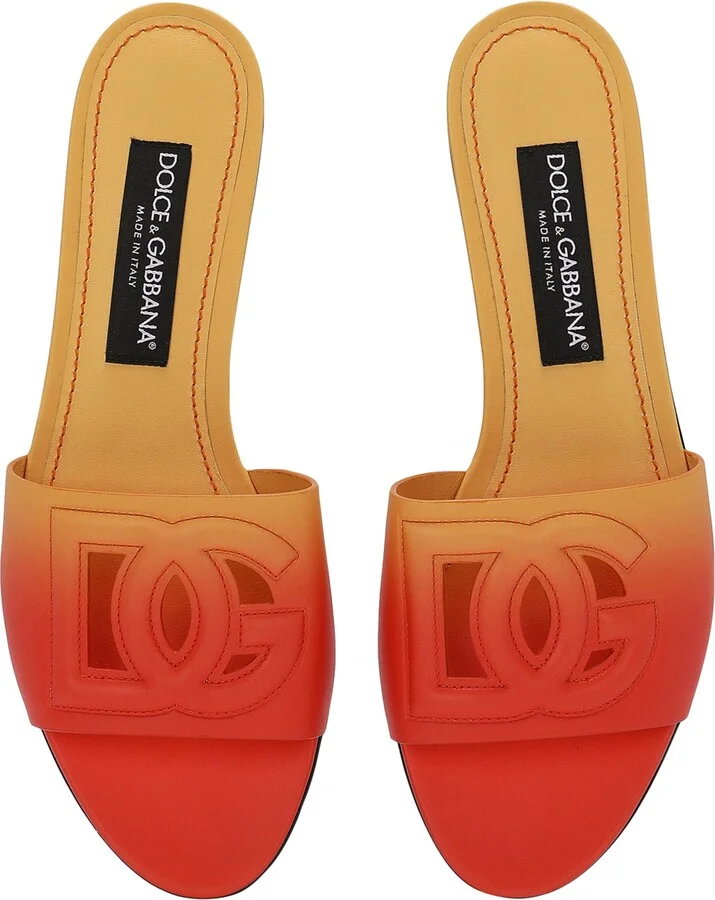 Dolce & Gabbana Leather Dg Slides - Image 4
