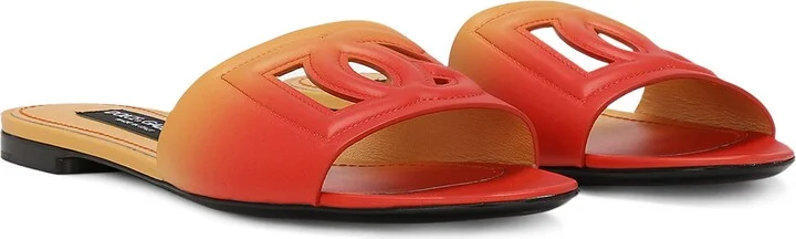 Dolce & Gabbana Leather Dg Slides - Image 5