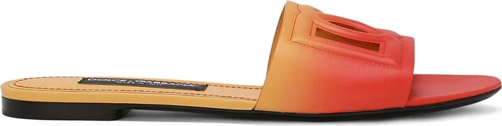 Dolce & Gabbana Leather Dg Slides