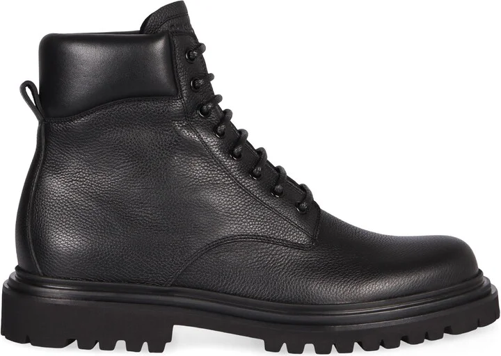 Dolce & Gabbana Leather Lace-Up Boots - Image 2