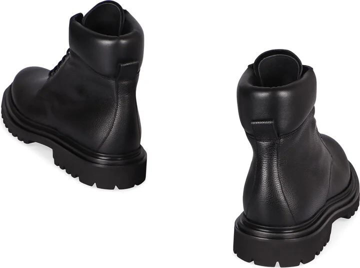 Dolce & Gabbana Leather Lace-Up Boots - Image 4