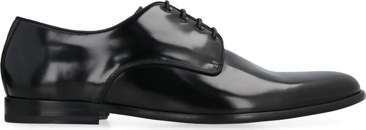 Dolce & Gabbana Leather Lace-Up Derby Shoes - Image 2