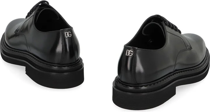 Dolce & Gabbana Leather Lace-Up Derby Shoes - Image 4