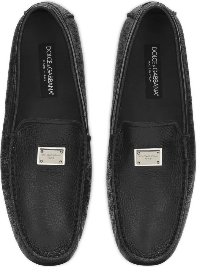 Dolce & Gabbana Leather Loafer With Logo - Image 2