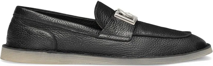 Dolce & Gabbana Leather Loafer With Logo
