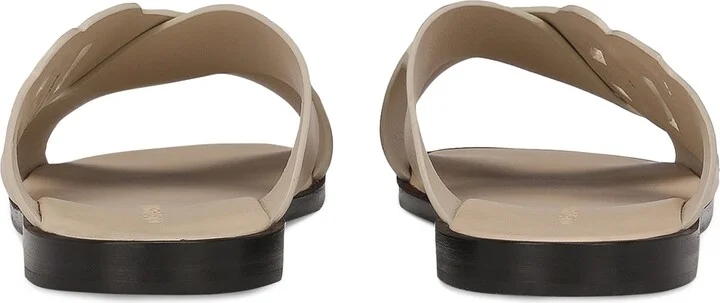 Dolce & Gabbana Leather Logo Crossover Sandals - Image 4