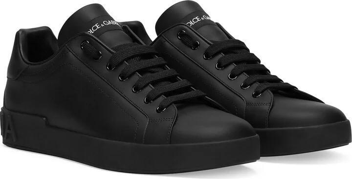 Dolce & Gabbana Leather Logo Sneakers - Image 4