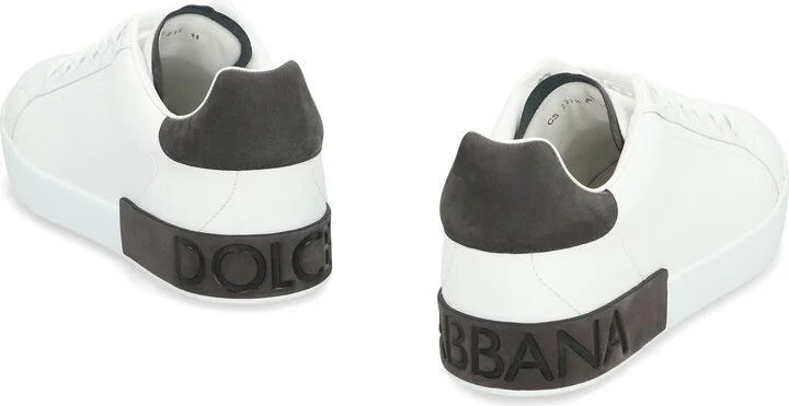 Dolce & Gabbana Leather Low-Top Sneakers - Image 4