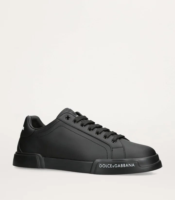 Dolce & Gabbana Leather Portofino Sneakers - Image 3