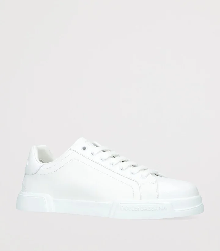 Dolce & Gabbana Leather Portofino Sneakers - Image 3