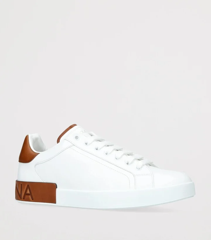 Dolce & Gabbana Leather Portofino Sneakers - Image 3