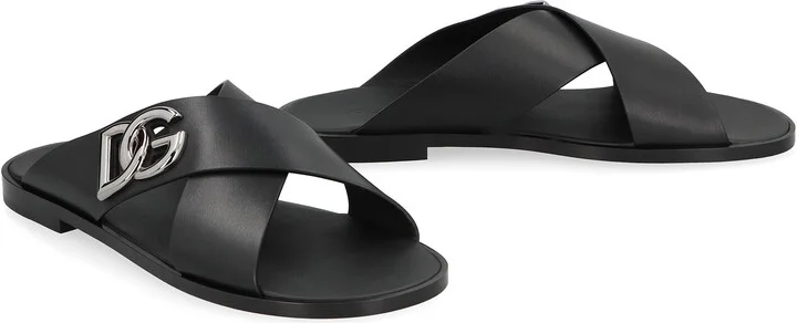 Dolce & Gabbana Leather Sandals - Image 3