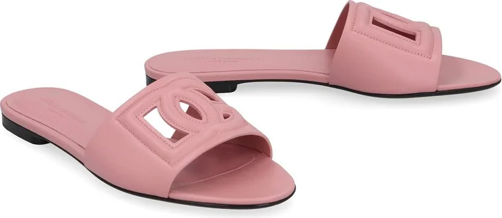 Dolce & Gabbana Leather Slides - Image 3