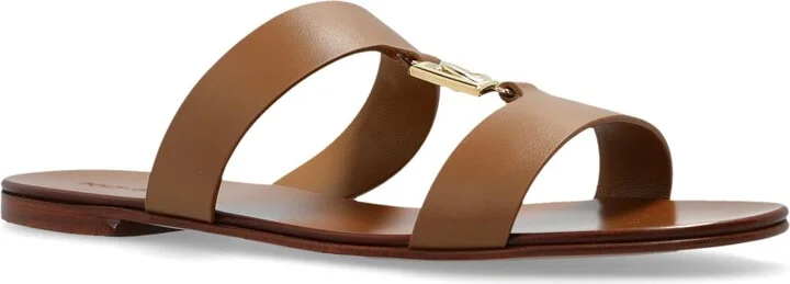 Dolce & Gabbana Leather Slides With Logo-shaped Appliqué - Image 4