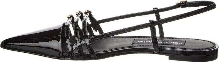 Dolce & Gabbana Leather Slingback Flat - Image 2