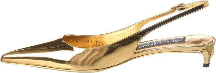 Dolce & Gabbana Leather Slingback Pump - Image 2