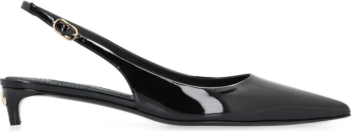 Dolce & Gabbana Leather Slingback Pumps - Image 2