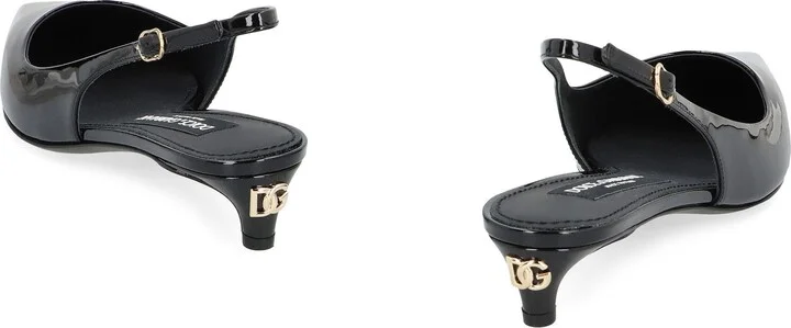 Dolce & Gabbana Leather Slingback Pumps - Image 4