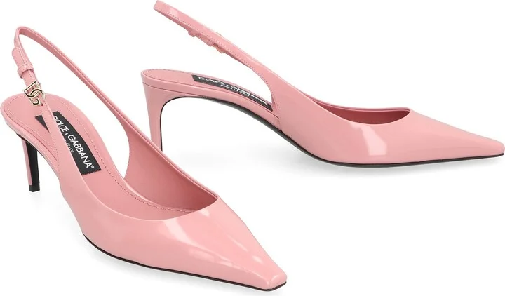 Dolce & Gabbana Leather Slingback Pumps - Image 3