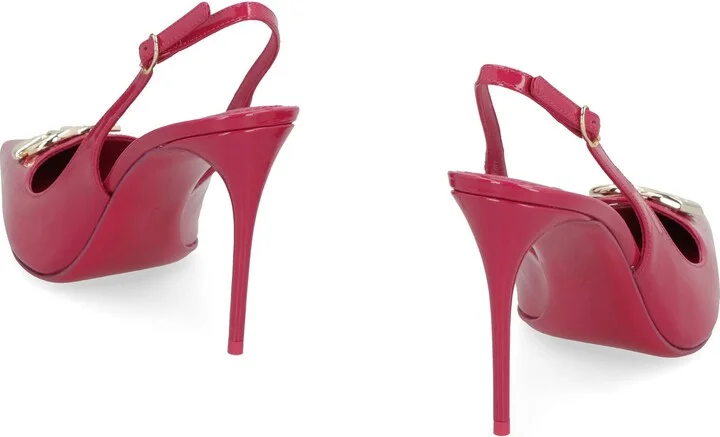 Dolce & Gabbana Leather Slingback Pumps - Image 4