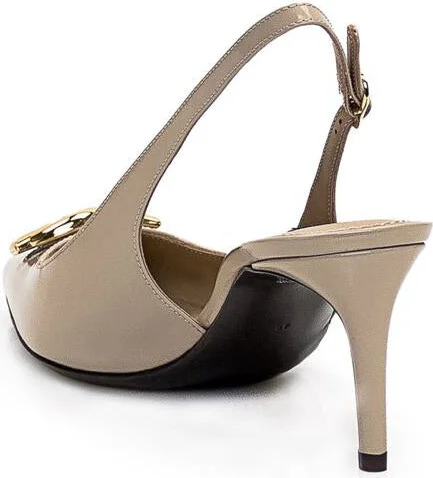 Dolce & Gabbana Leather Slingbacks - Image 3