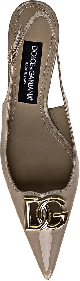 Dolce & Gabbana Leather Slingbacks - Image 4