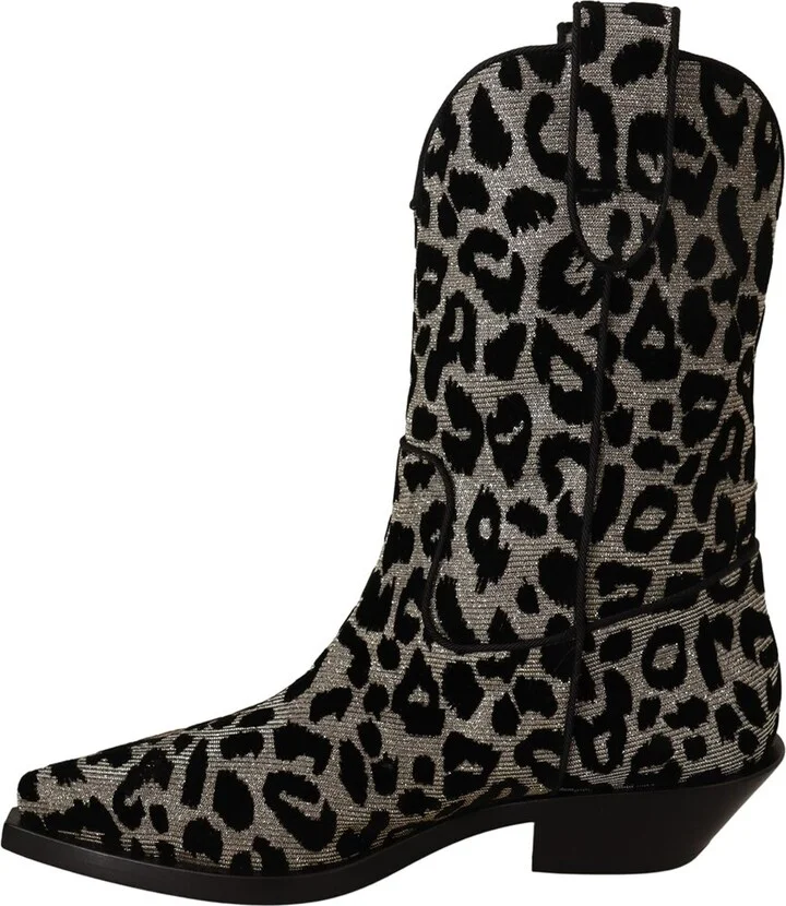Dolce & Gabbana Leopard Cowboy Boot - Image 2