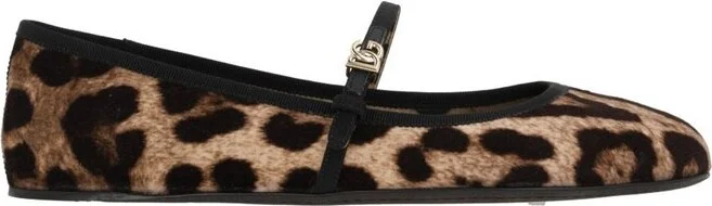 Dolce & Gabbana Leopard-Printed Ballerina Flats