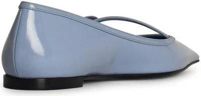 Dolce & Gabbana Light Blue Leather Ballet Flats - Image 3