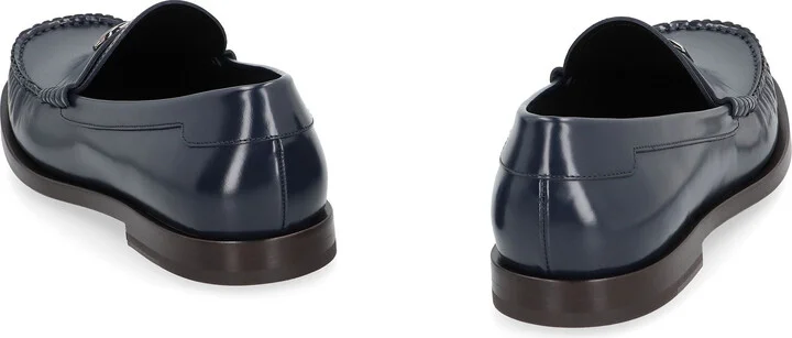 Dolce & Gabbana Logo Detail Leather Loafers - Image 6