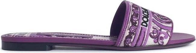 Dolce & Gabbana Logo Detailed Slip-On Slides