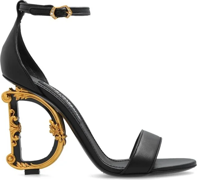 Dolce & Gabbana Logo Embellished Heel Sandals