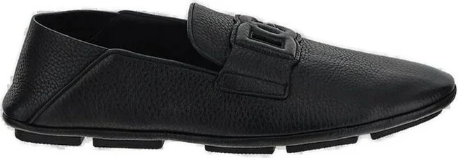 Dolce & Gabbana Logo Embossed Round Toe Loafers