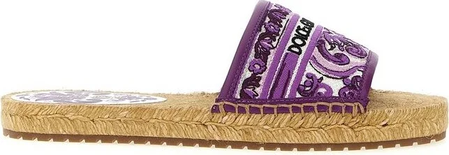 Dolce & Gabbana Logo Embroidered Esapdrilles