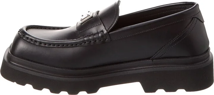Dolce & Gabbana Logo Leather Loafer - Image 2