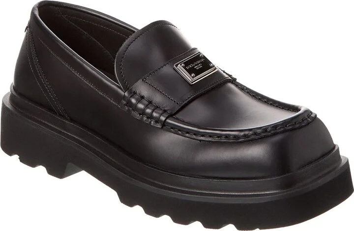Dolce & Gabbana Logo Leather Loafer