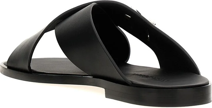 Dolce & Gabbana Logo Leather Sandals - Image 3