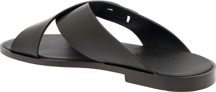 Dolce & Gabbana Logo Leather Sandals - Image 3