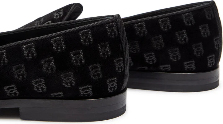 Dolce & Gabbana Logo-monogrammed Velvet Loafers - Image 4