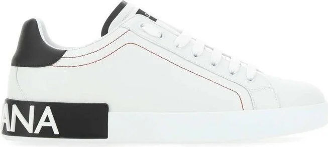 Dolce & Gabbana Logo-Patch Lace-Up Sneakers