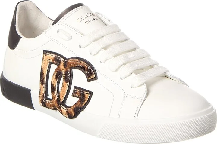 Dolce & Gabbana Logo Patch Leather Sneaker